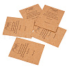 100Pcs Friendship Theme Kraft Paper Jewelry Display Cards CDIS-TA0001-23-1