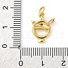 Brass Micro Pave Cubic Zirconia Dessert Charms KK-P308-63G-3