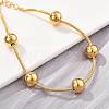 304 Stainless Steel Satellite Chains Bracelets for Women BJEW-D337-01C-G-2