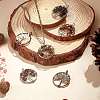 12Pcs 12 Colors Gemstone Pendants G-PH0001-33-3