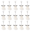 Angel Shell & Acrylic Pendant Decorations HJEW-TA00198-9