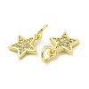 Brass Micro Pave Cubic Zirconia Charms KK-E068-VB248-3
