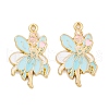 Rack Plating Alloy Enamel Pendants FIND-A040-08E-02G-1