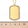 304 Stainless Steel Micro Pave Cubic Zirconia Pendant Necklaces for Women NJEW-Z065-08G-02-5