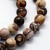 Natural Zebra Jasper Beads Strands G-I199-10-4mm-3