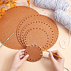   10 Pcs 5 Style Flat Round Felt Fabric DIY-PH0009-24D-3