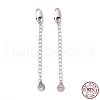 925 Sterling Silver Chain Extenders STER-D036-35AS-3