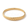 Stainless Steel Leaf Hinged Bangles for Women Men BJEW-G719-18G-2
