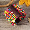 Bohemia & Ethnic Style Wood Stretch Bracelets for Women WG33998-15-1