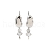 Brass Stud Earring Findings KK-D369-01P-1