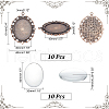   DIY Blank Oval Pendant Making Kit DIY-PH0020-80-2