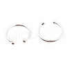 Rhodium Plated 925 Sterling Silver Cuff Earrings EJEW-H124-06P-2