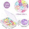 CHGCRAFT 120Pcs Opaque Acrylic Beads SACR-CA0001-12-2