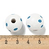 Printed Wood European Beads WOOD-G022-18C-3