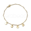 304 Stainless Steel Disc Charm Bracelets BJEW-JB10560-1