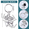 SUNNYCLUE 20Pcs Alloy Keychain KEYC-SC0001-15B-2