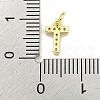 Letter Brass Micro Pave Clear Cubic Zirconia Pendants KK-K354-06G-T-3
