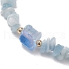 Electroplated Hexagon Prism Natural Quartz Chip Beaded Stretch Bracelets fo Women BJEW-JB10756-02-3