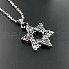 Fashionable Stainless Steel Star of David Pendant Necklaces for Men KY0460-1