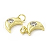 Brass Micro Pave Cubic Zirconia Charms KK-E068-VB230-3