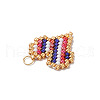 MIYUKI Delica Glass Seed Beaded Heart Pendants PALLOY-MZ00703-01-5