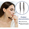 ANATTASOUL 3 Pairs 3 Styles Alloy Chains Tassel Earrings EJEW-AN0004-87-3