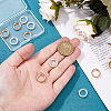 SUPERFINDINGS 10Pcs 2 Colors Electroplating Brass Pendant Cabochon Settings KK-FH0007-83-3