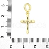 Brass Micro Pave Cubic Zirconia European Dangle Charms KK-D325-16G-3