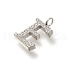 304 Stainless Steel Micro Pave Cubic Zirconia Pendants STAS-H228-06P-E-2