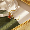 Stylish Stainless Steel Pave Cubic Zirconia Cuff Rings for Women PN1214-5-1