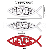 SUPERFINDINGS 3Pcs 3 Style ABS Easter Decoration Sticker DIY-FH0002-56-4