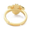 Brass Micro Pave Clear & Black Cubic Zirconia Adjustable Rings RJEW-P023-18G-4