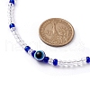 Resin Evil Eye & Acrylic Beaded Necklace for Women NJEW-JN04638-3