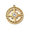 304 Stainless Steel Rhinestone Pendants STAS-I322-33G-04-1
