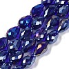 Transparent Electroplate Glass Beads Strands EGLA-N013-T4mm-B07-1