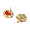 Brass Enamel Charms KK-R229-06G-04-2