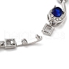 Platinum Alloy Teardrop Link Chain Bracelets BJEW-A005-01A-3