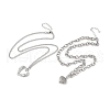 2Pcs 304 Stainless Steel Wing Heart Pendant Double Layer Necklaces for Women NJEW-U044-01P-2
