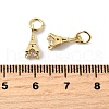 Brass Micro Pave Cubic Zirconia Charms ZIRC-G133-04G-1-3