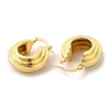 Rack Plating Brass Moon Hoop Earrings for Women EJEW-G342-14G-2