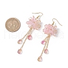 Flower Dangle Earrings EJEW-TA00636-01-3
