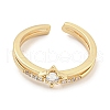 Brass Micro Pave Cubic Zirconia Cuff Rings RJEW-I103-016G-2