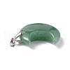 Natural Green Aventurine Pendants G-Z022-04D-3