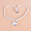 Heart Alloy Pendant Necklaces for Women FS-WG9D739-01-3