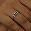 925 Sterling Silver with Cubic Zirconia Adjustable Finger Rings for Women KM1162-2-3