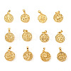 12 Constellation/Zodiac Sign Brass Pendants KK-I672-33-1