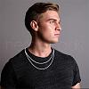 Anti-Tarnish Rhodium Plated 925 Sterling Silver Thin Dainty Link Chain Necklace for Women Men JN1096B-01-7