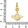 Brass Micro Pave Cubic Zirconia Pendants KK-V009-12G-01-3