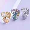 Fashionable 304 Stainless Steel Cuff Rings FS-WG08AB3-03-3