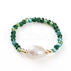 Glass Beads Stretch Rings RJEW-JR00314-2